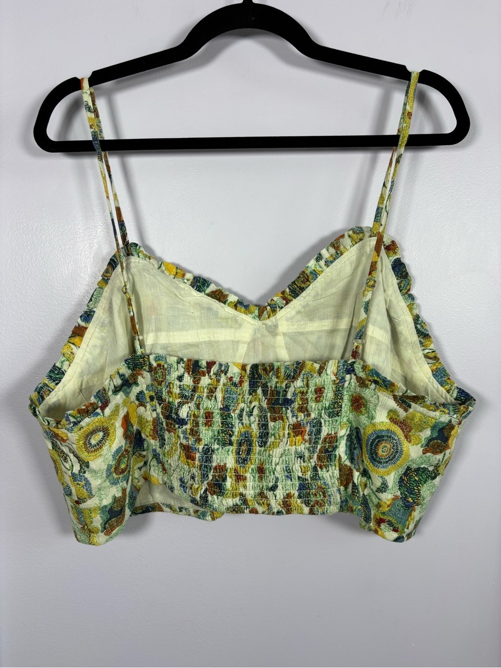 Anthropologie Multicolor Floral Wrap Blouse With Crop Bralette Top NWT 2X - Picture 9 of 16